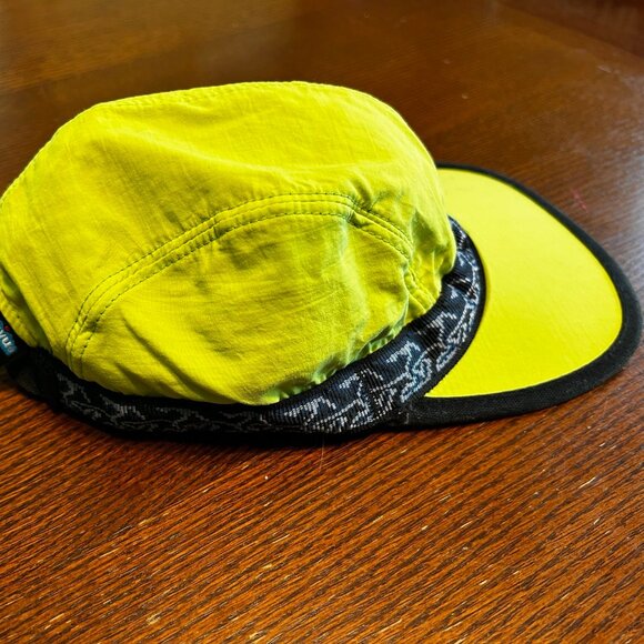 KAVU Strapcap Trail Running Hat Small Yellow/Blue - Picture 2 of 3